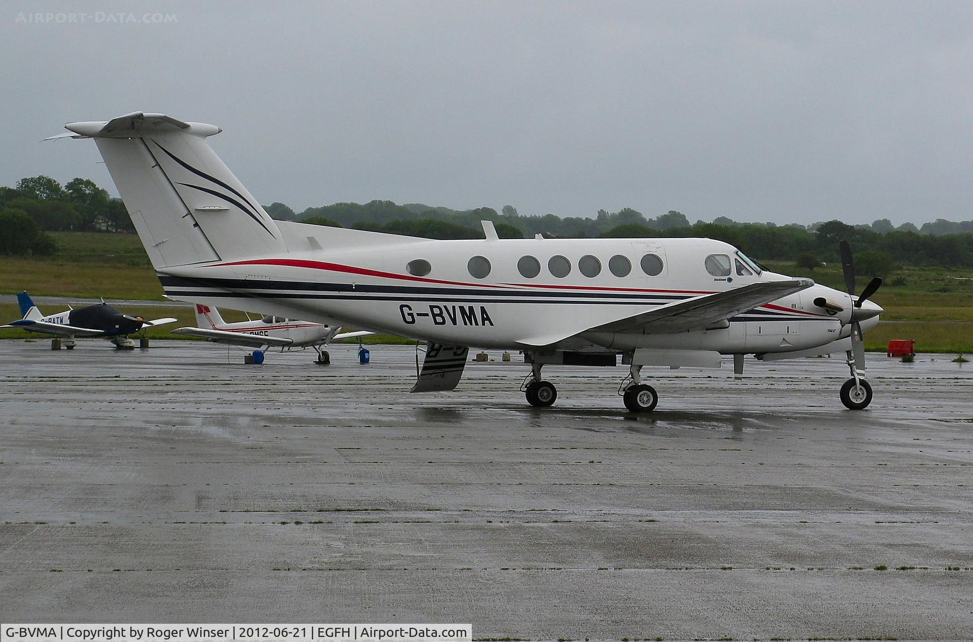 G-BVMA, 1980 Beech 200 Super King Air C/N BB-797, Brief visit by Super King Air of Dragonfly Aviation Services.