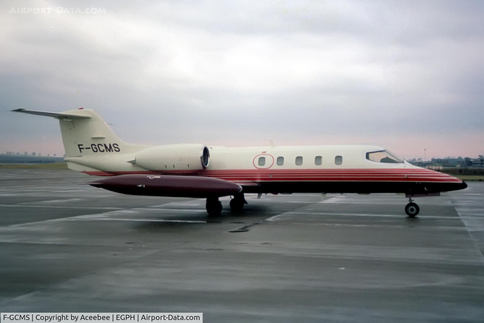 F-GCMS, 1979 Gates Learjet 35A C/N 257, Photo taken circa 1982 at the GAT Edinburgh Airport