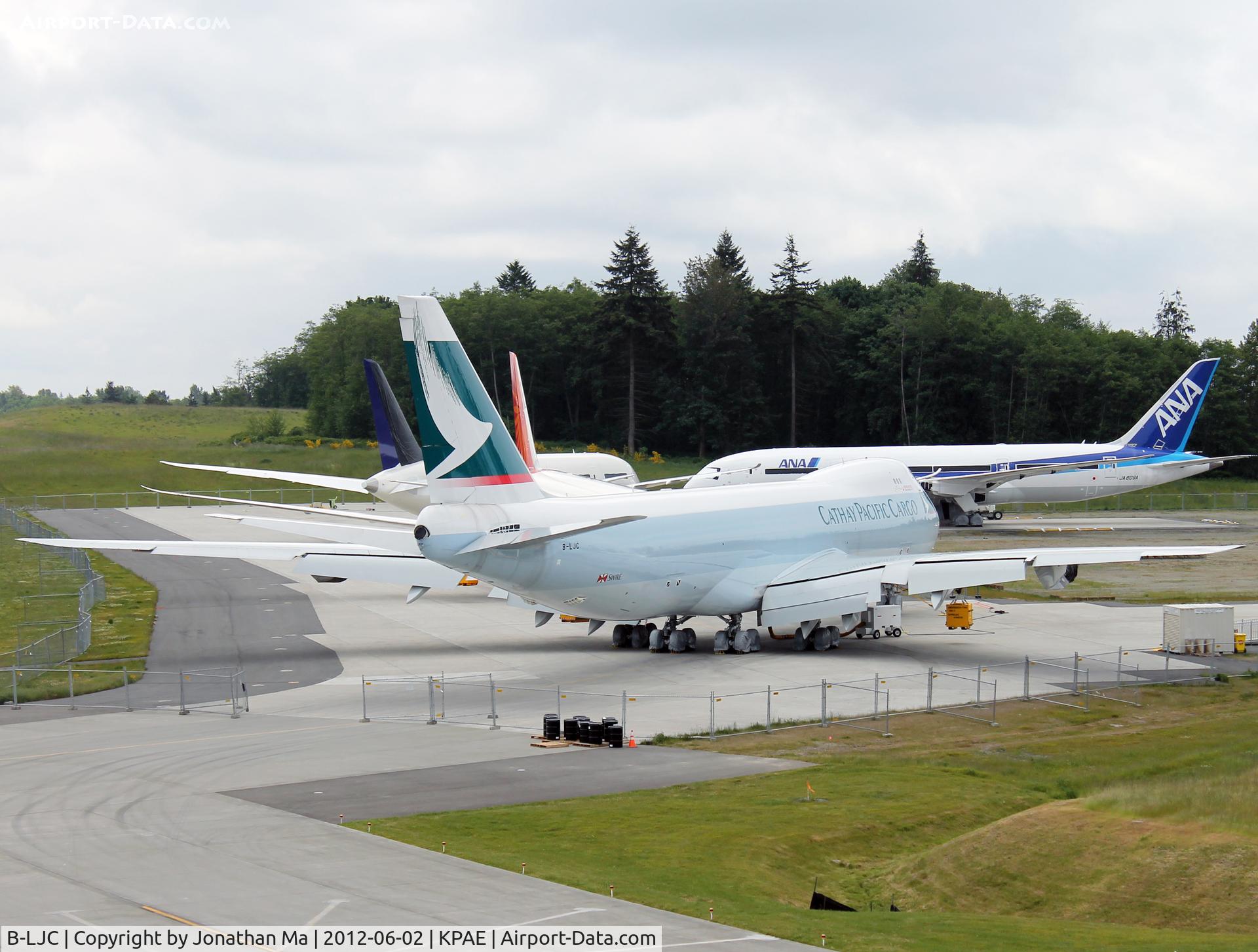 B-LJC, 2011 Boeing 747-867F/SCD C/N 39240, One of CX's 748s stuck in Seattle