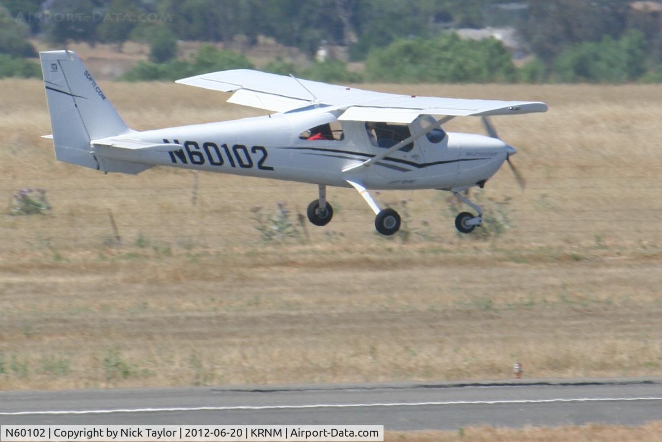 N60102, Cessna 162 Skycatcher C/N 16200134, Little high on the flare