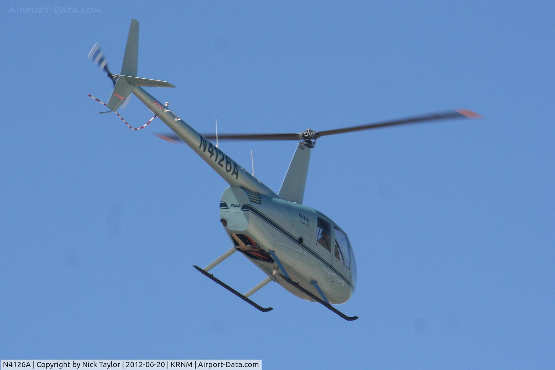 N4126A, 2008 Robinson R44 II C/N 12096, Landing at the west hangars