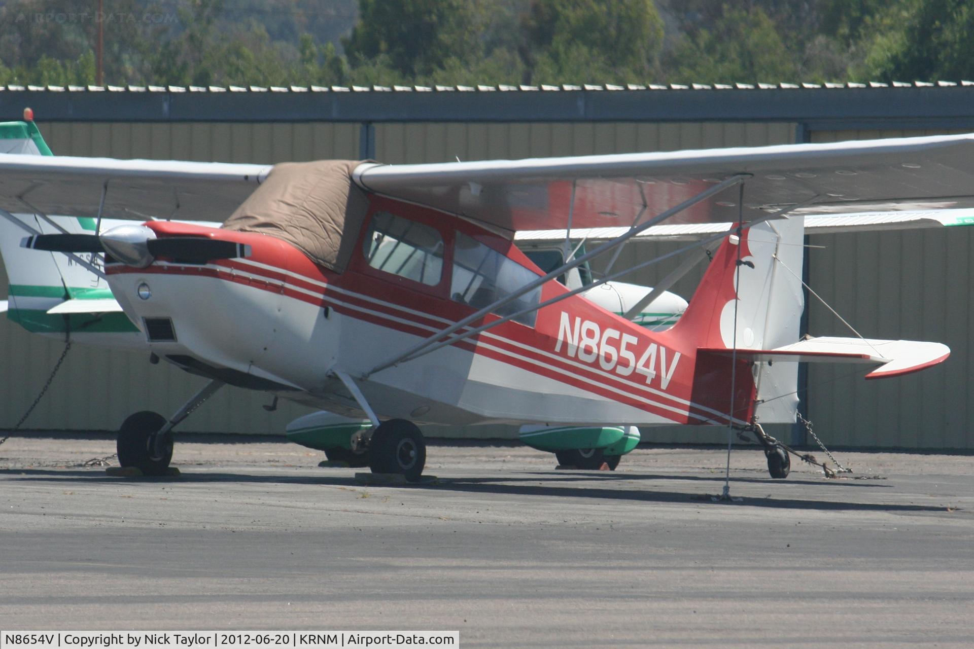 N8654V, 1975 Bellanca 7ECA Citabria C/N 1090-75, Parked on the east end