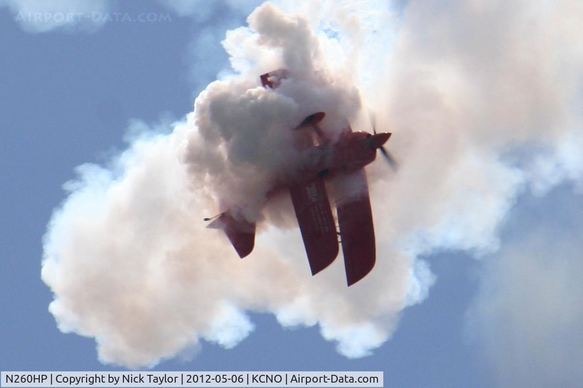 N260HP, 2010 Aviat Pitts S-1S C/N 0001, Surrounded by smoke