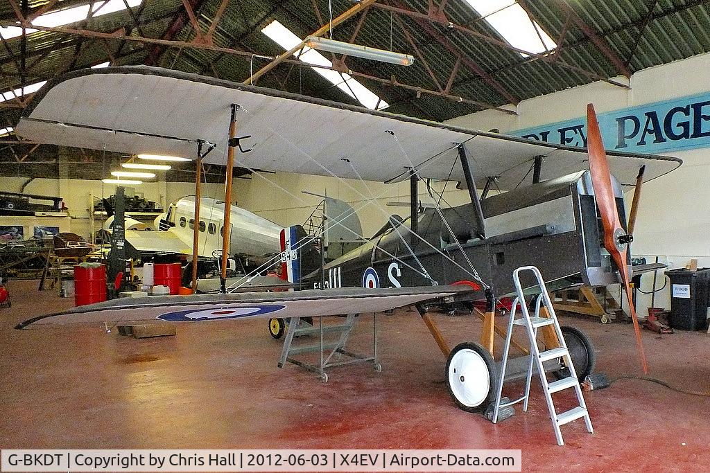 G-BKDT, Royal Aircraft Factory SE-5A Replica C/N 278, Designed by H P Folland in 1916, and built at the Royal Aircraft Factory, Farnborough, the SE.5a was a single-seat biplane ‘fighting scout’ powered by a Hispano-Suiza derived water-cooled V8 engine