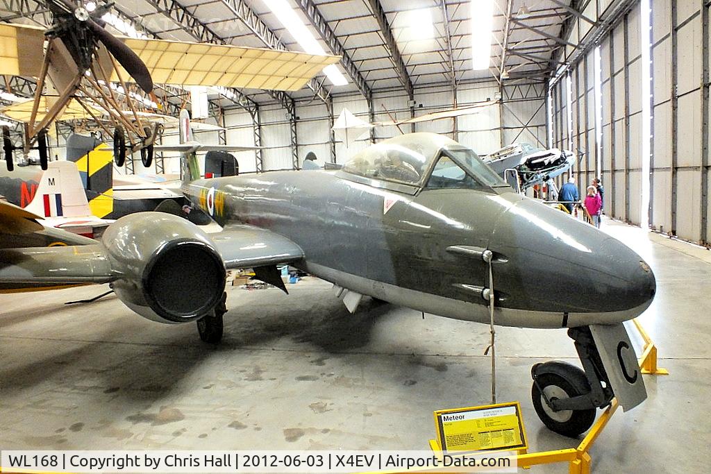 WL168, Gloster Meteor F.8 C/N Not found WL168, Meteor F8, WL168 was built at Hucclecote as part of the last batch of the 1090 F.8s built and entered service with the Royal Air Force in February 1954. For the first year it was with 111 Squadron at North Weald, then with 604 Sqn at the same airfield