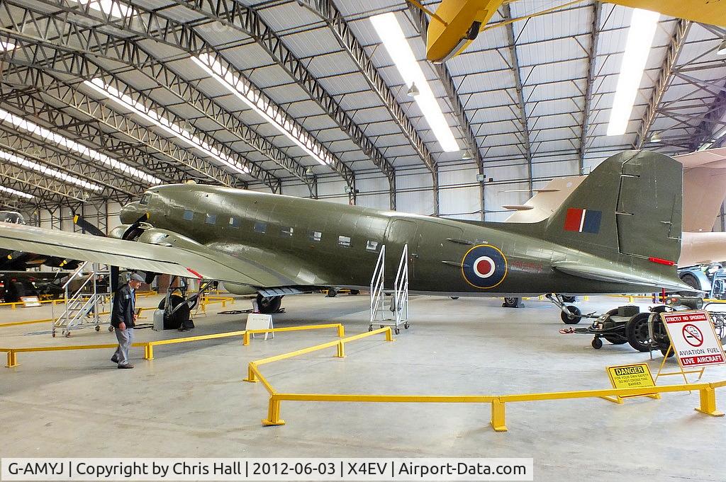 G-AMYJ, 1944 Douglas DC-3C-R-1830-90C (C-47B) C/N 15968/32716, recently repainted,now minus its D-Day invasion stripes