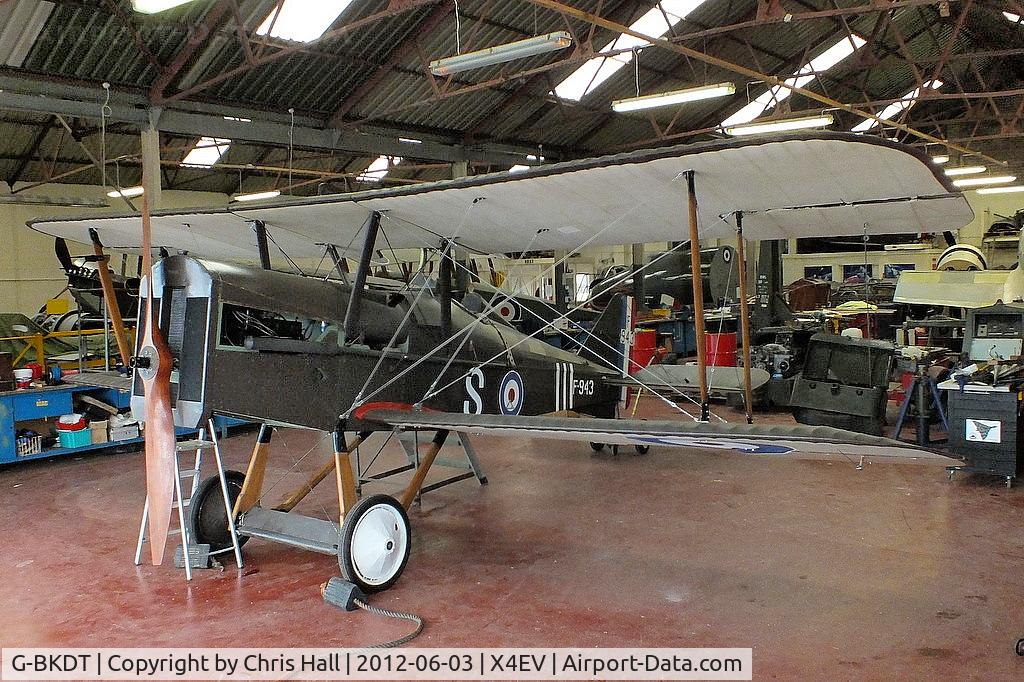 G-BKDT, Royal Aircraft Factory SE-5A Replica C/N 278, Designed by H P Folland in 1916, and built at the Royal Aircraft Factory, Farnborough, the SE.5a was a single-seat biplane ‘fighting scout’ powered by a Hispano-Suiza derived water-cooled V8 engine