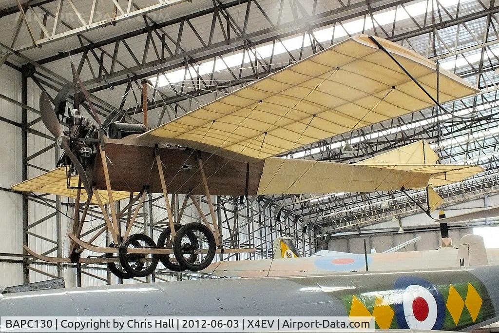 BAPC130, Blackburn 1911 Monoplane Replica C/N BAPC130, The Museum's Blackburn Mercury Monoplane replica was built for Yorkshire Television for the Edwardian drama series 'Flambards', and was taxied with a car engine