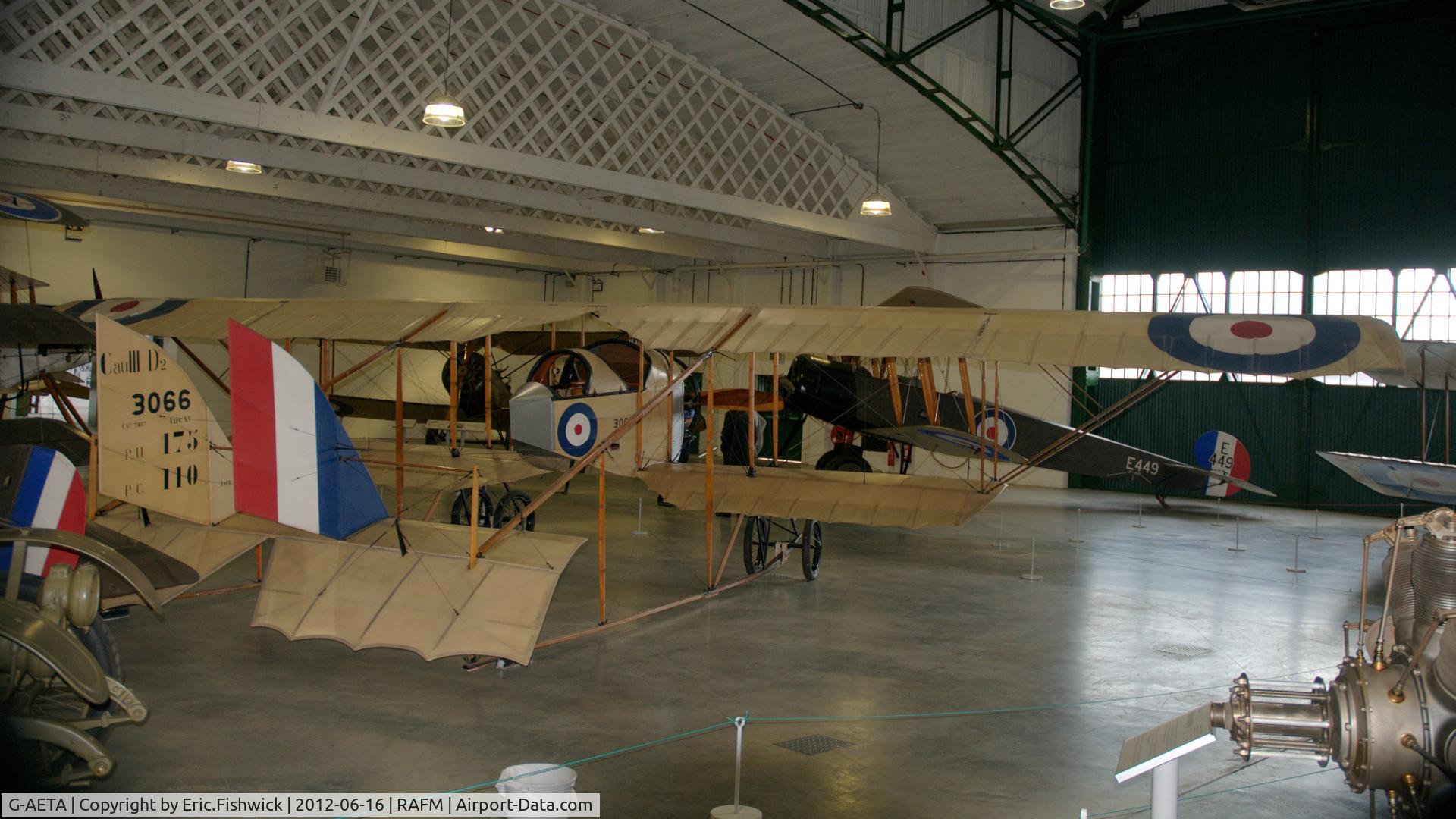 G-AETA, Caudron G.3 C/N 7487, 2. 3066 now in the new Grahame-White Factory Building at RAF Museum, Hendon.