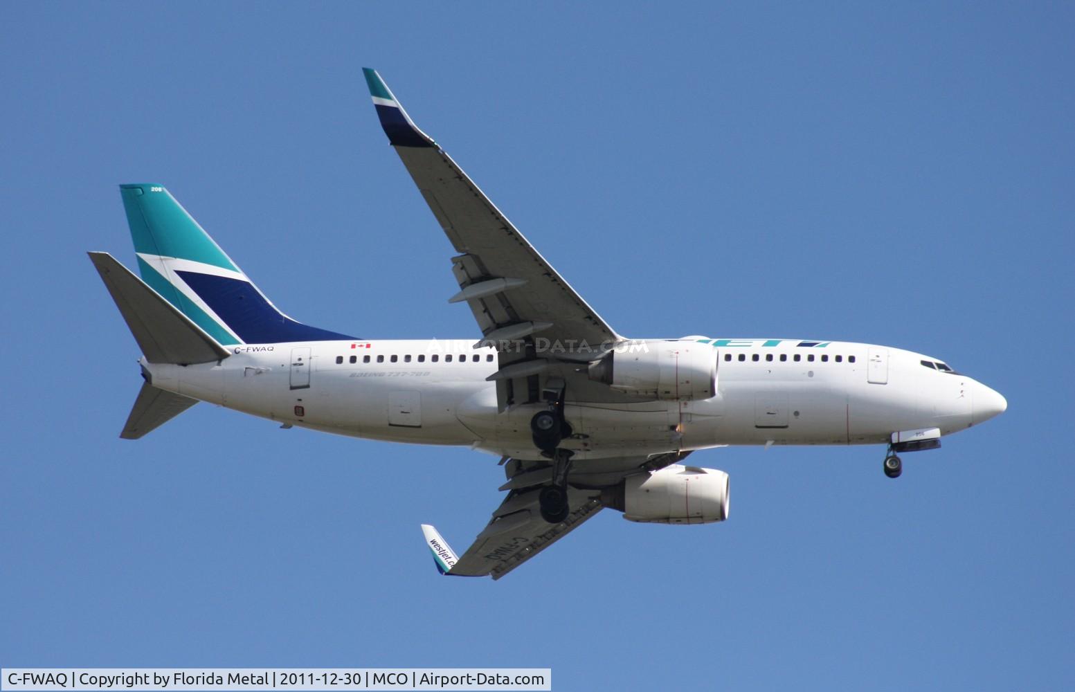 C-FWAQ, 2002 Boeing 737-7CT C/N 32748, West Jet 737