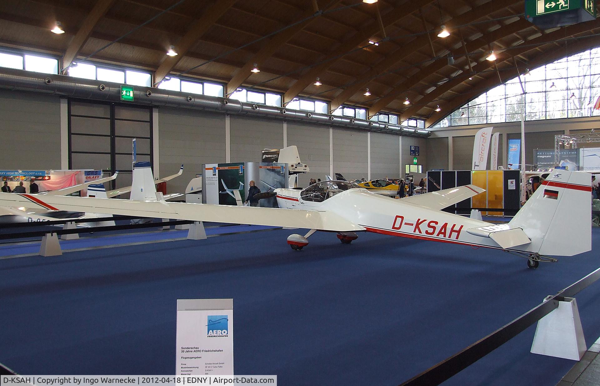 D-KSAH, Scheibe SF-25C Falke C/N 44598, Scheibe SF-25 C Turbo-Falke at the AERO 2012, Friedrichshafen