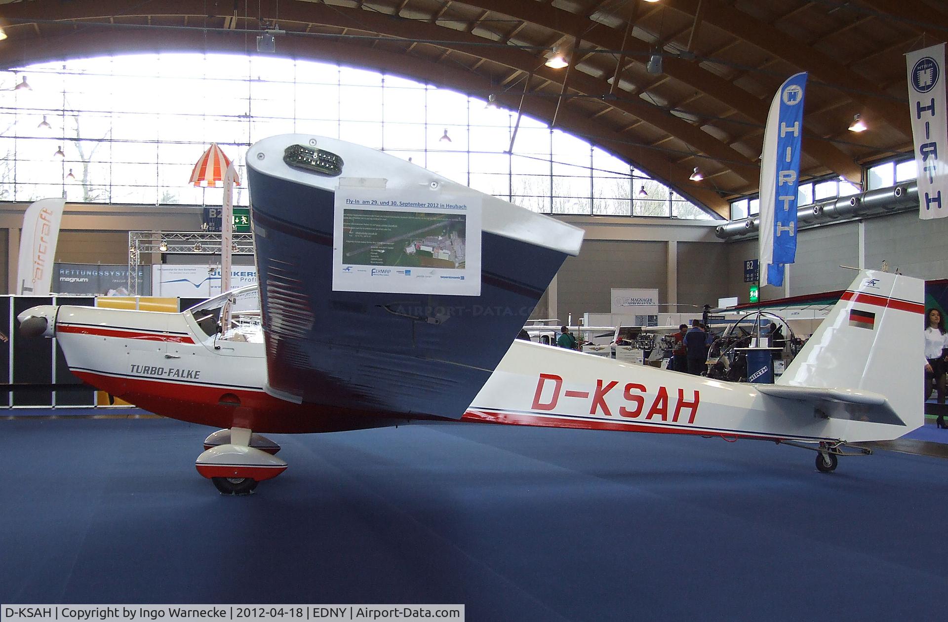 D-KSAH, Scheibe SF-25C Falke C/N 44598, Scheibe SF-25 C Turbo-Falke at the AERO 2012, Friedrichshafen