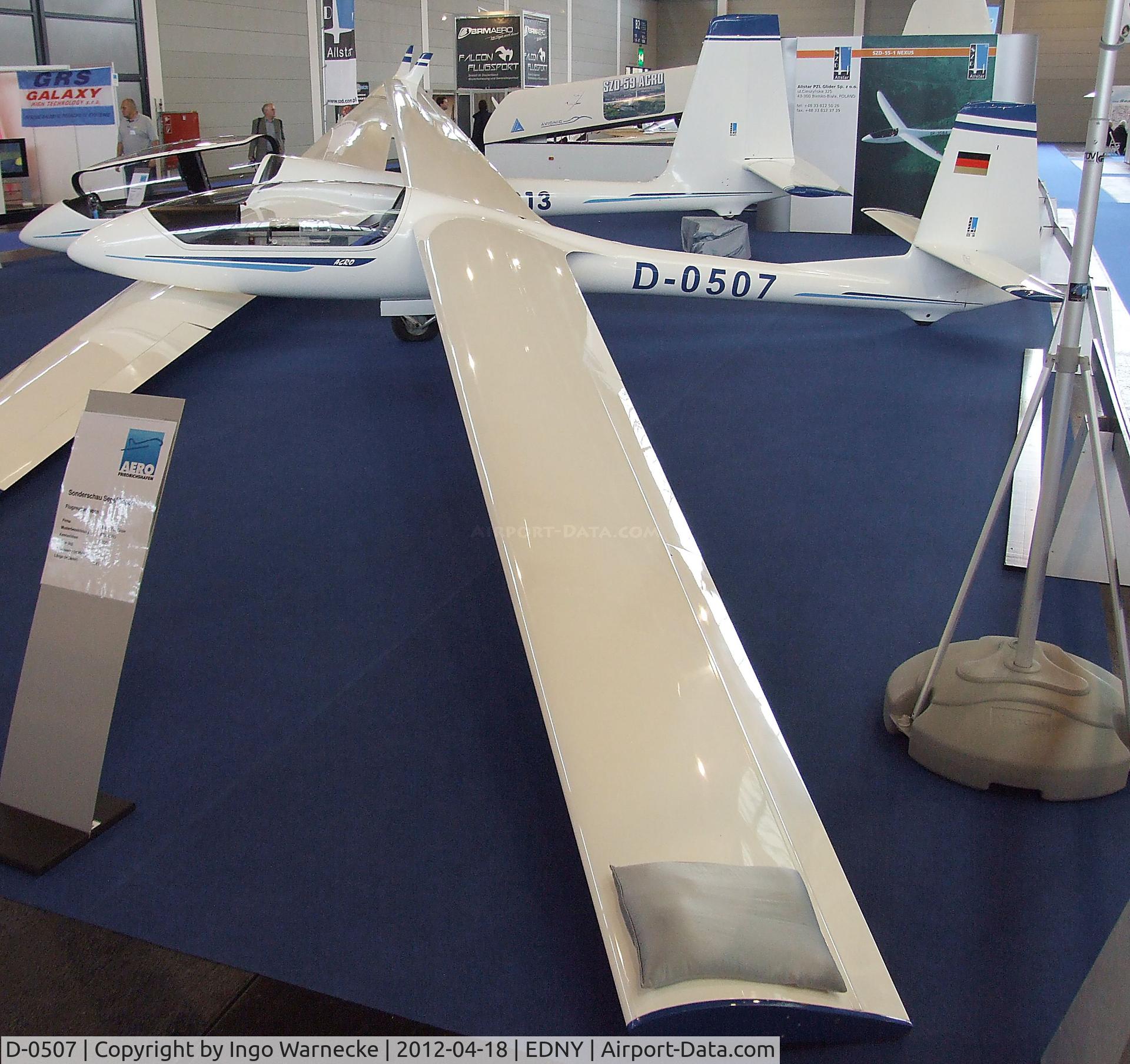 D-0507, PZL-Bielsko SZD-59 Acro C/N Not found D-0507, AllstarPZL SZD-59 acro at the AERO 2012, Friedrichshafen