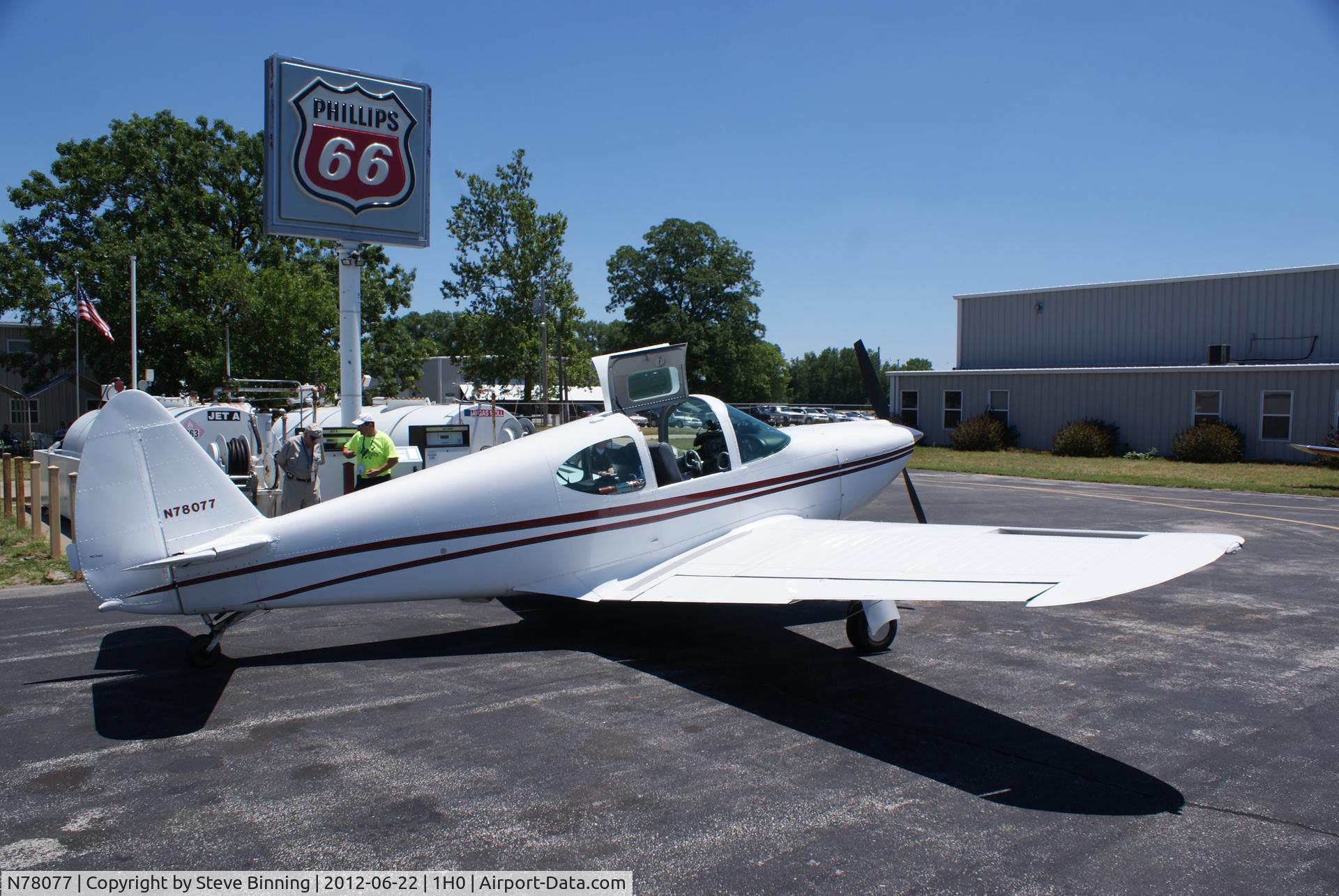 N78077, 1946 Globe GC-1B Swift C/N 2077, Taken at the 2012 Swift National Fly-In.