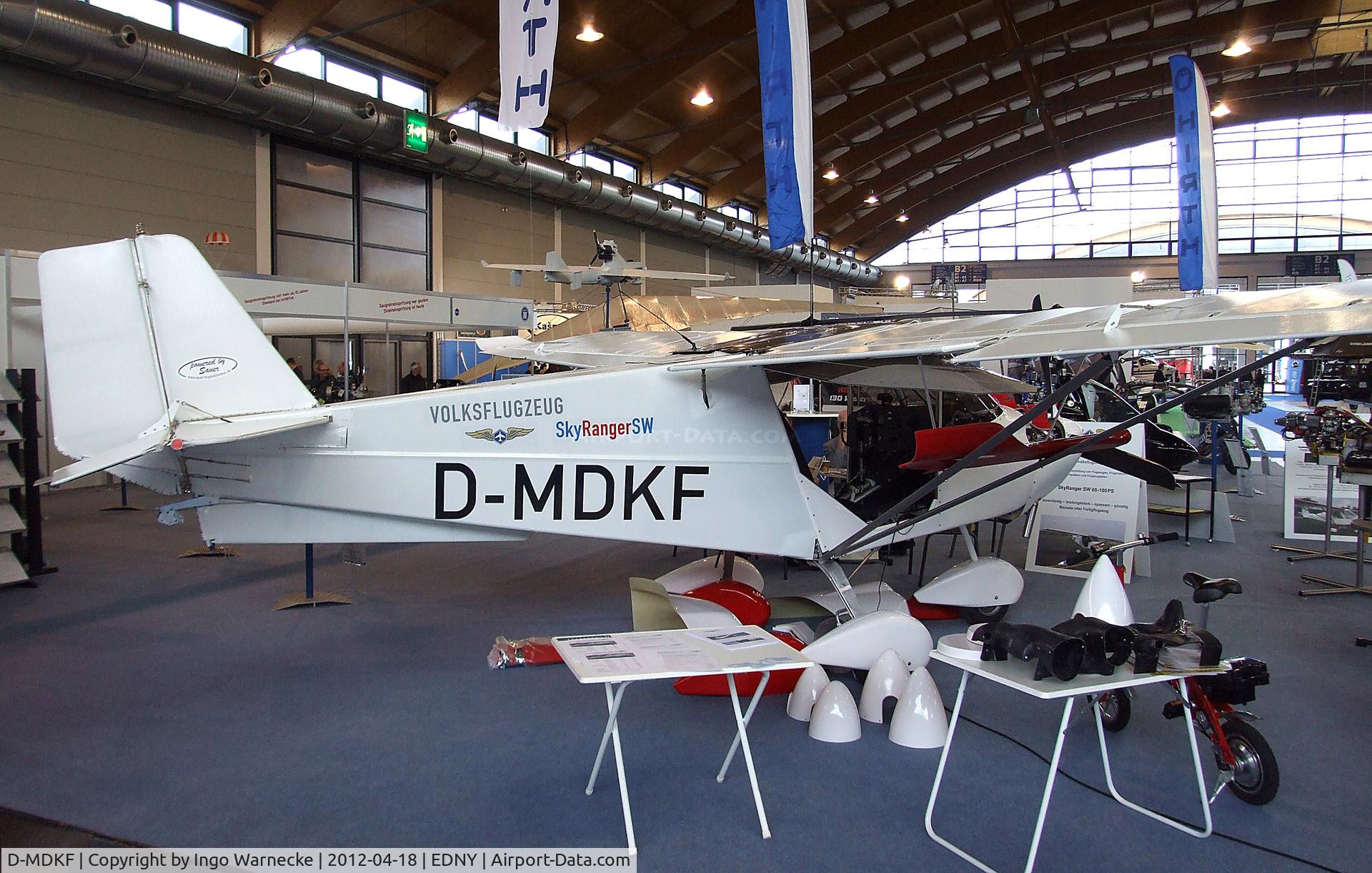 D-MDKF, Volksflugzeug SkyRanger SW C/N Not found D-MDKF, Volksflugzeug SkyRanger SW at the AERO 2012, Friedrichshafen