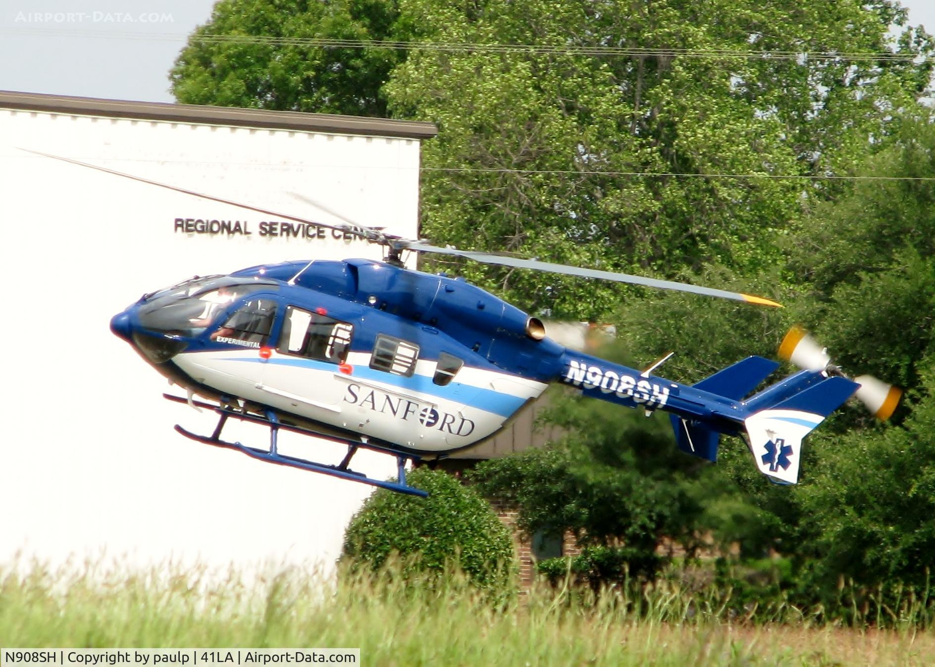N908SH, Eurocopter-Kawasaki EC-145 (BK-117C-2) C/N 9482, At Metro Aviation / Downtown Shreveport.