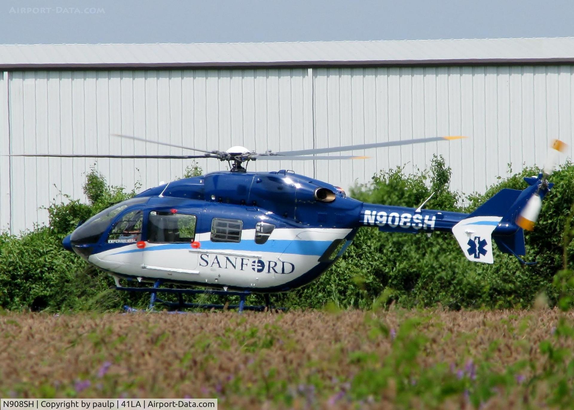 N908SH, Eurocopter-Kawasaki EC-145 (BK-117C-2) C/N 9482, At Metro Aviation / Downtown Shreveport.