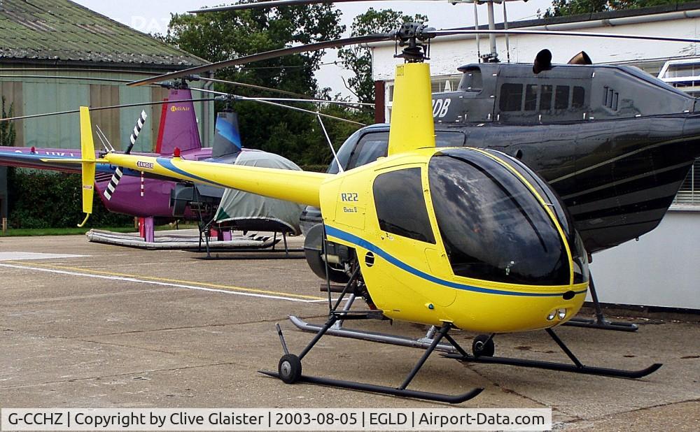 G-CCHZ, 2003 Robinson R22 Beta C/N 3466, Originally owned to, Heli Air Ltd in July 2003 - Owned to, Helicopter Training & Hire Ltd in January 2004 - Permanently withdrawn from use February 2006 see http://tinyurl.com/7qlmfle