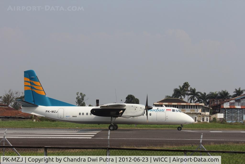 PK-MZJ, Xian MA-60 C/N 0602, Ready for takeoff to Yogyakarta