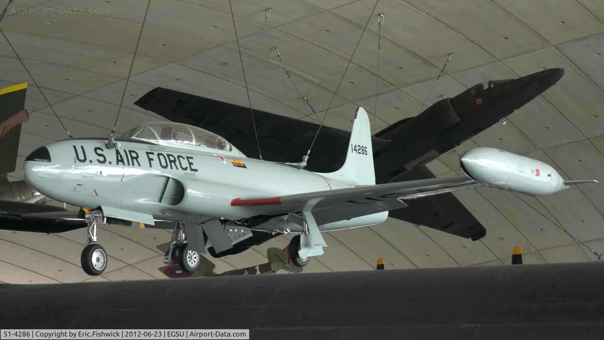 51-4286, 1951 Lockheed T-33A Shooting Star C/N 580-5581, 5. 51-4286 (Trainer) in the American Air Museum at the Imperial War Museum, Duxford.