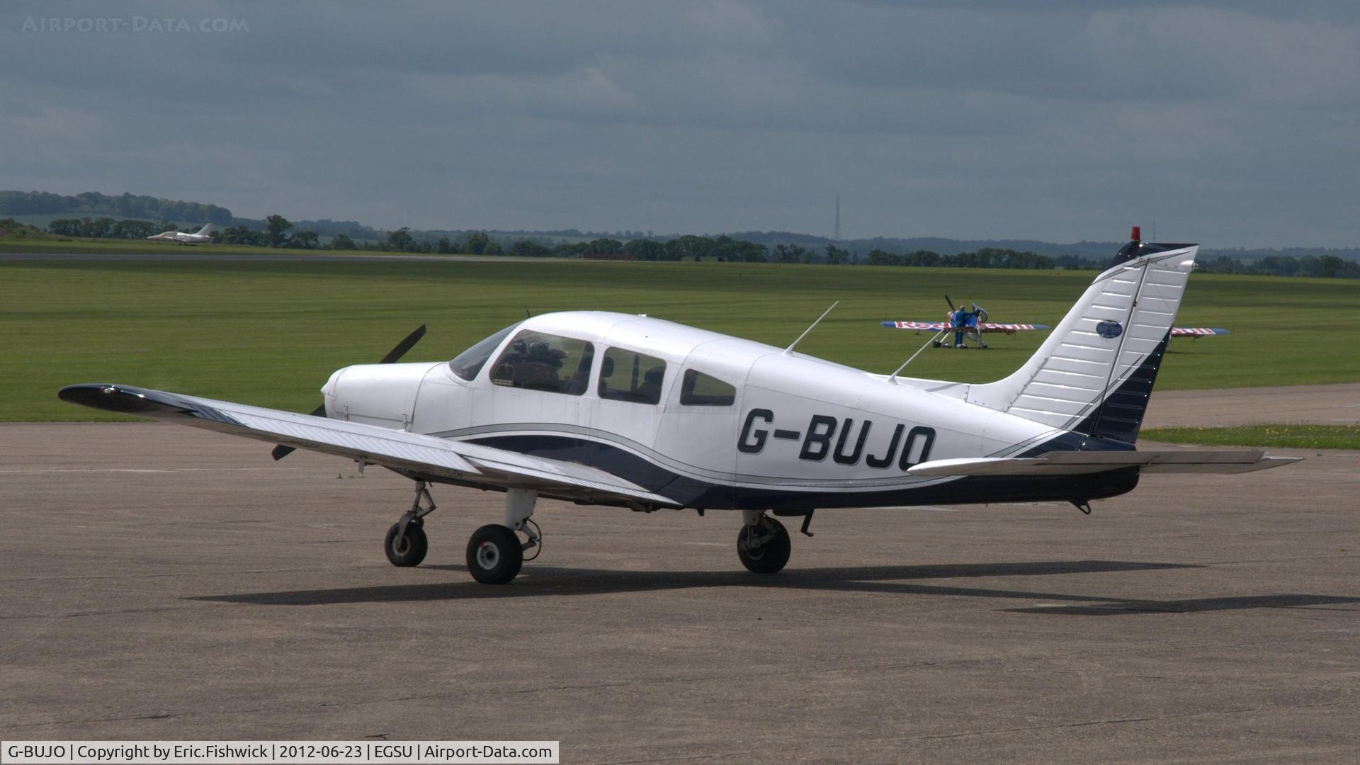 G-BUJO, 1977 Piper PA-28-161 Cherokee Warrior II C/N 28-7716077, 1. G-BUJO visiting Duxford.