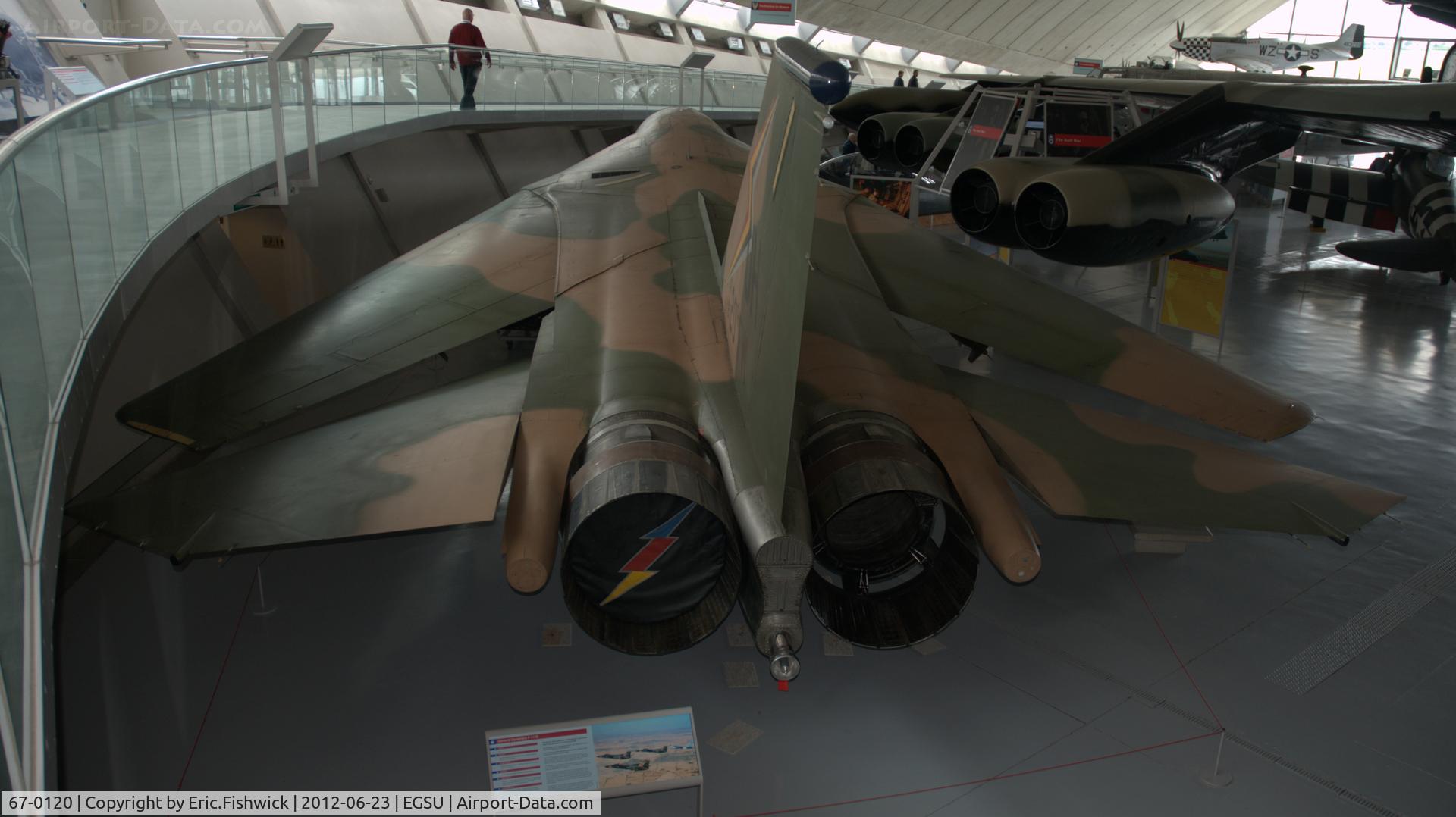 67-0120, 1969 General Dynamics F-111E Aardvark C/N A1-165, AF671 in the American Air Museum at the Imperial War Museum, Duxford.