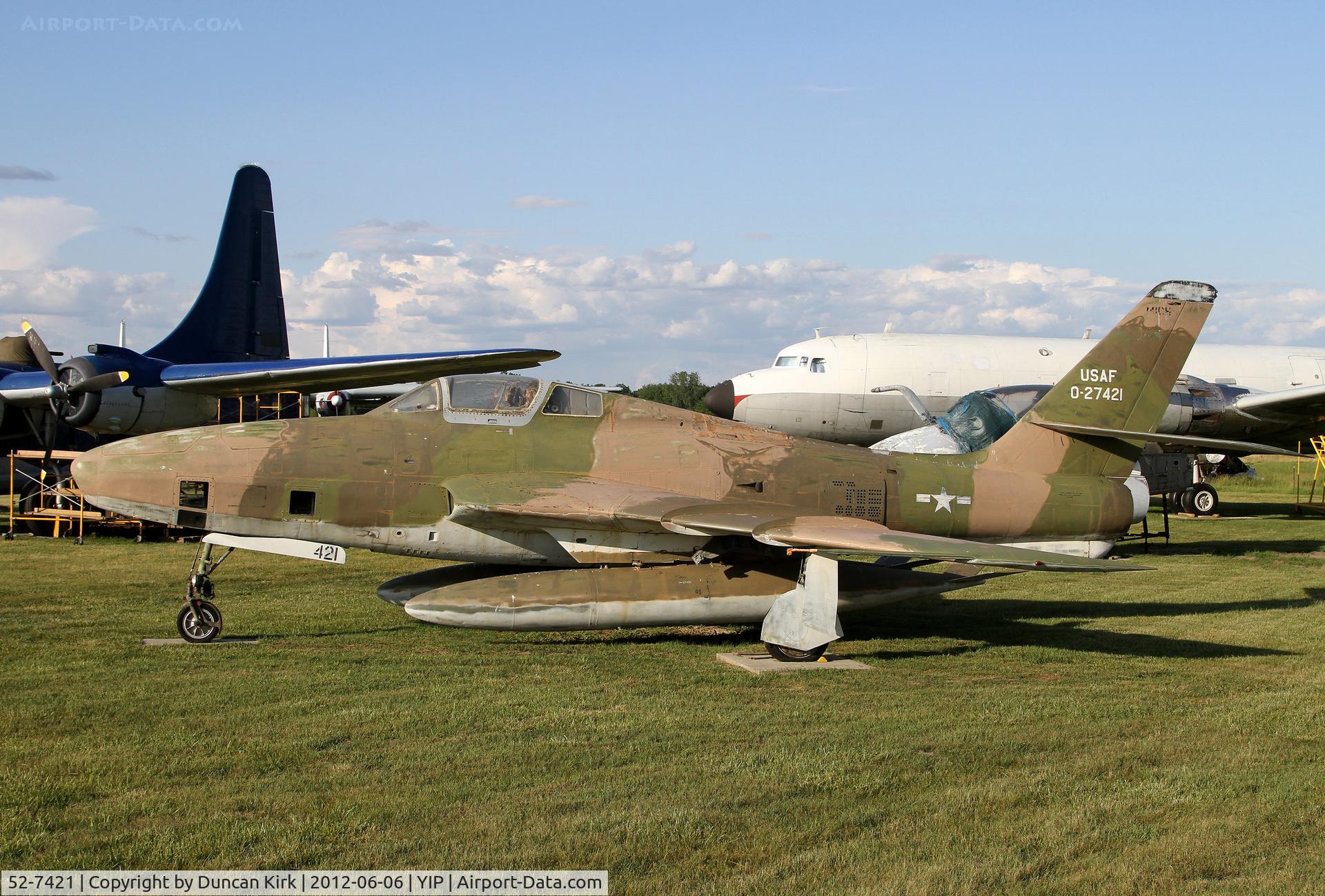 52-7421, 1955 Republic RF-84F Thunderflash C/N 52-7346, Yankee Air Museum exhibit