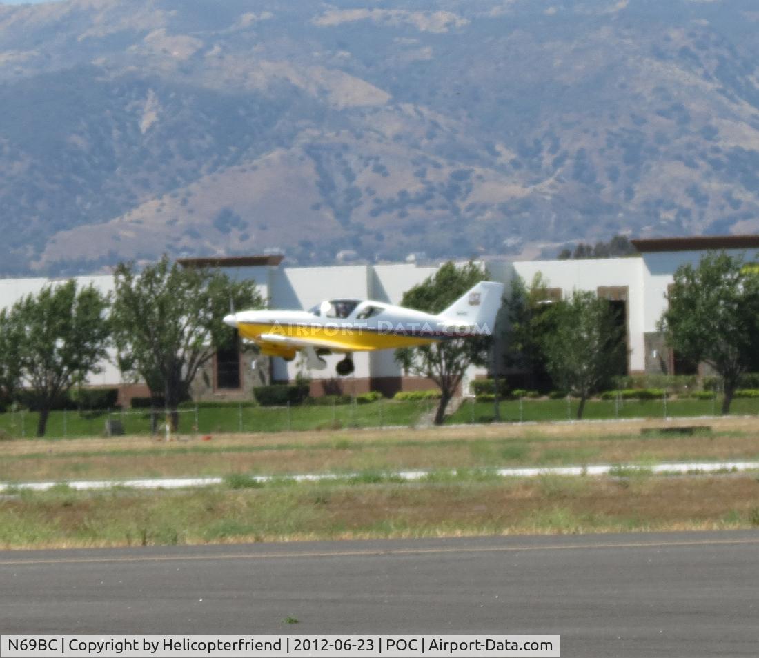 N69BC, 1987 Stoddard-Hamilton Glasair SHA C/N 567R, Lifting off and retracting landing gear before taxiway Cocco