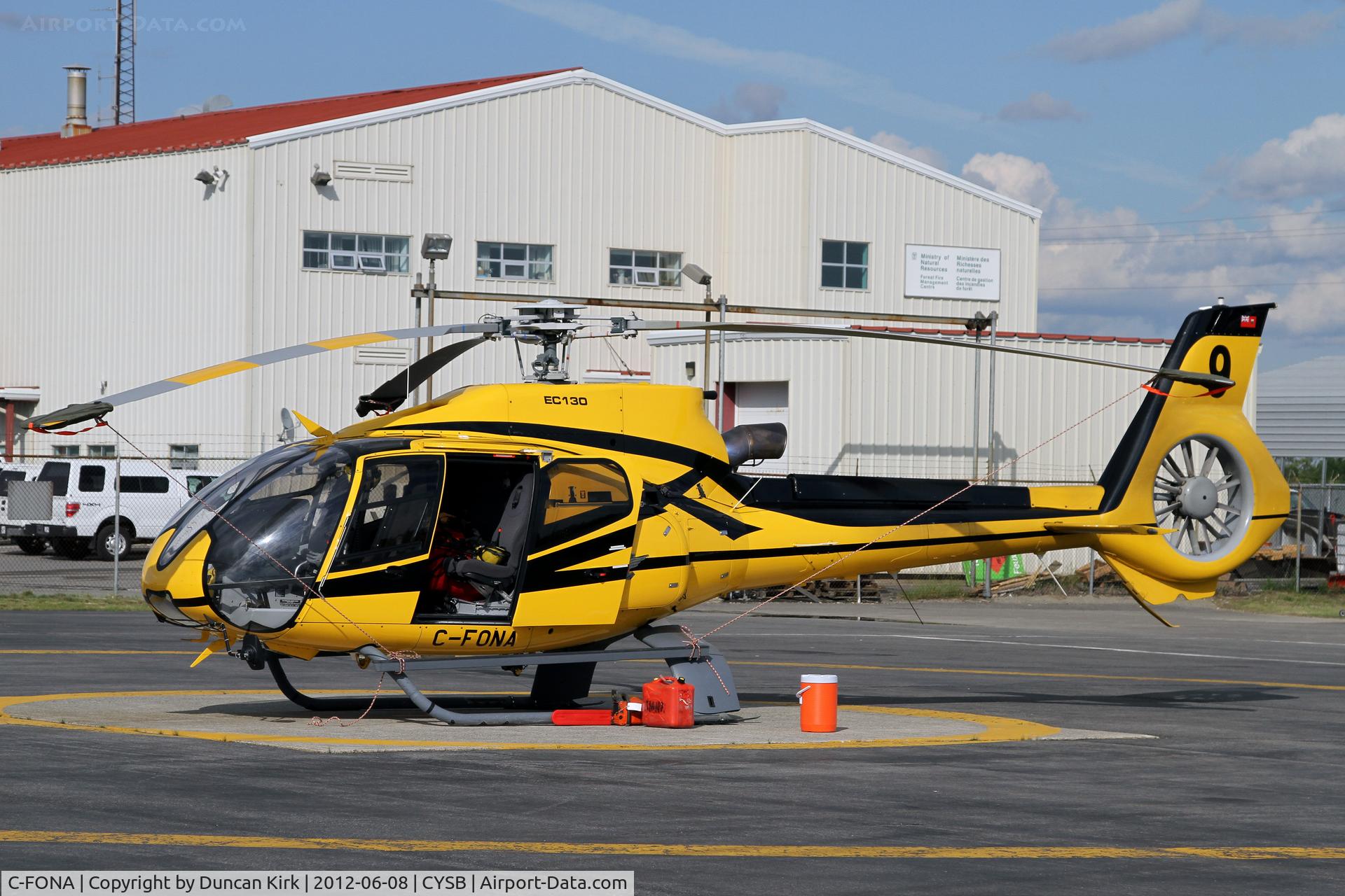 C-FONA, 2010 Eurocopter EC-130B-4 (AS-350B-4) C/N 4945, One of several fire fighting aircraft present at Sudbury