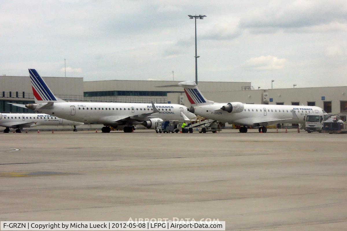 F-GRZN, 2007 Canadair CRJ-700 (CL-600-2C10) Regional Jet C/N 10264, At Charles de Gaulle