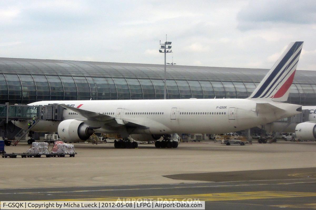 F-GSQK, 2005 Boeing 777-328/ER C/N 32845, At Charles de Gaulle
