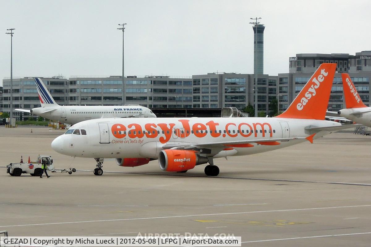 G-EZAD, 2006 Airbus A319-111 C/N 2702, At Charles de Gaulle
