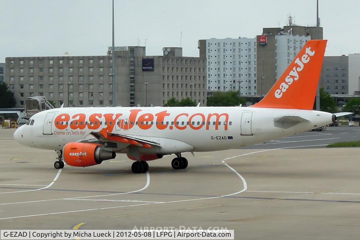 G-EZAD, 2006 Airbus A319-111 C/N 2702, At Charles de Gaulle