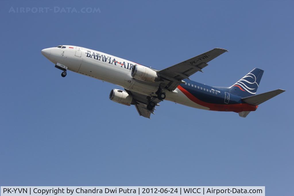 PK-YVN, 1994 Boeing 737-48E C/N 25766, Takeoff via runway 11 BDO WICC