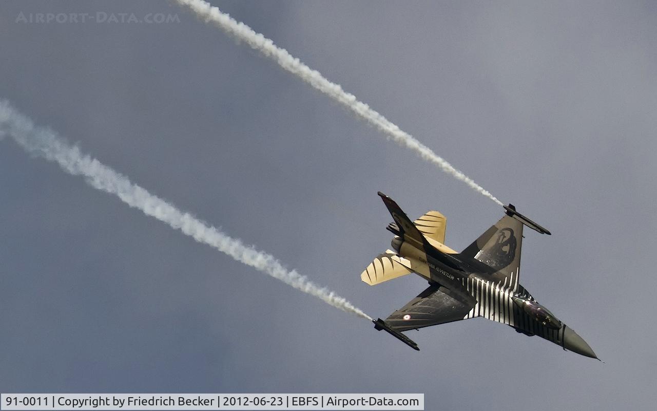 91-0011, TAI (Turkish Aerospace Industries) F-16C Fighting Falcon C/N 4R-91, flying display