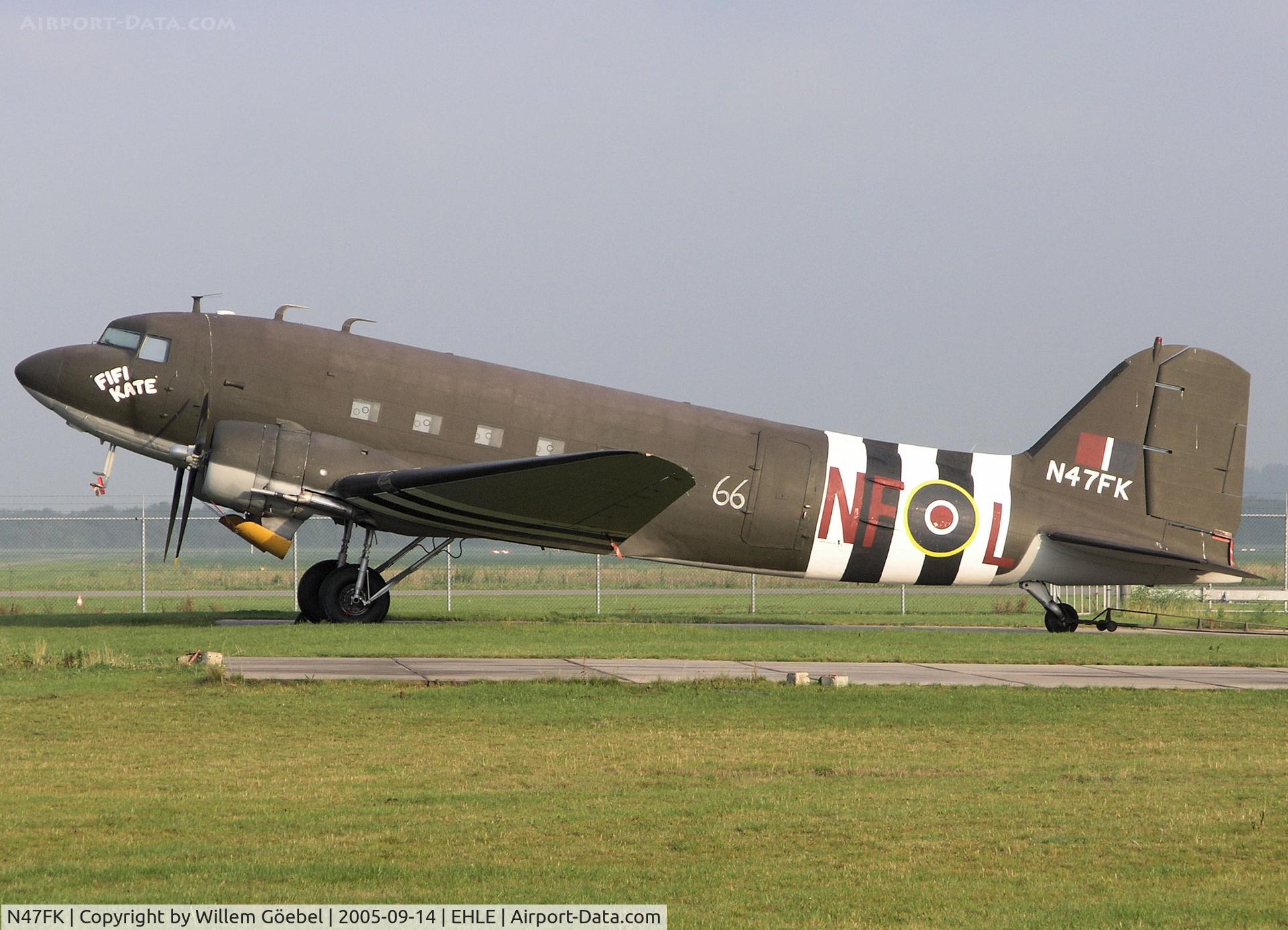 N47FK, 1942 Douglas C-47 C/N 9700, Parking on Lelystad Airport 