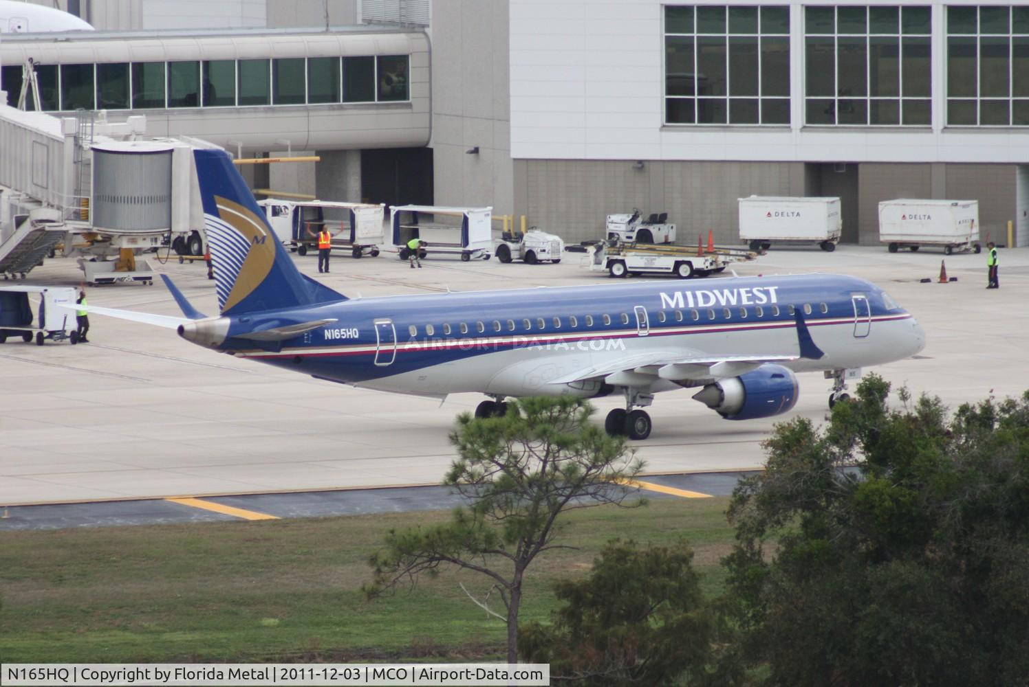 N165HQ, 2009 Embraer 190LR (ERJ-190-100LR) C/N 19000291, Republic E190 in Midwest colors