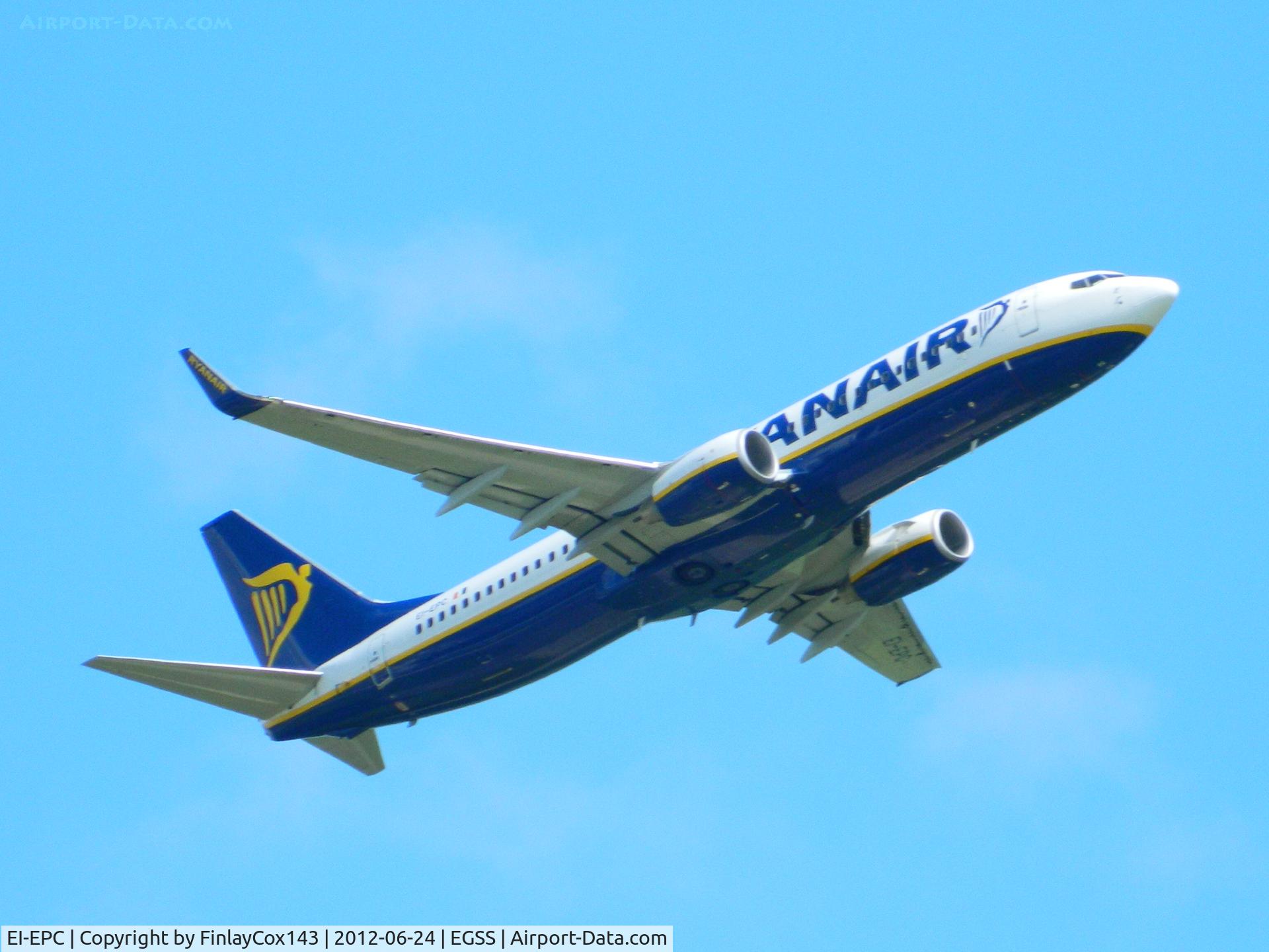 EI-EPC, 2011 Boeing 737-8AS C/N 40312, Ryanair Boeing 737-8AS(WL) at London Stansted