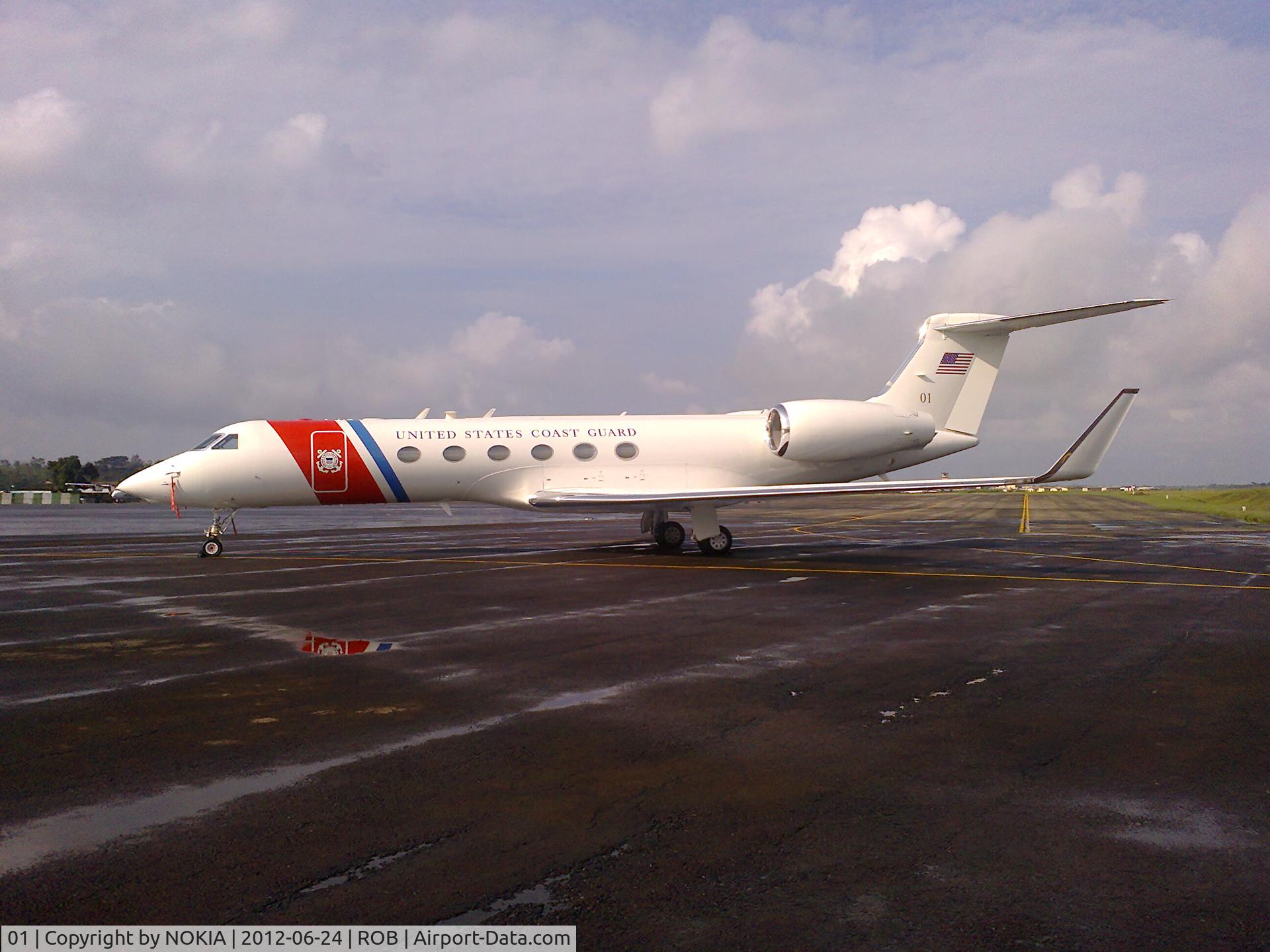 01, 2001 Gulfstream Aerospace C-37A (Gulfstream V) C/N 653, ROBERTS AIRPORT MONROVIA, LIBERIA