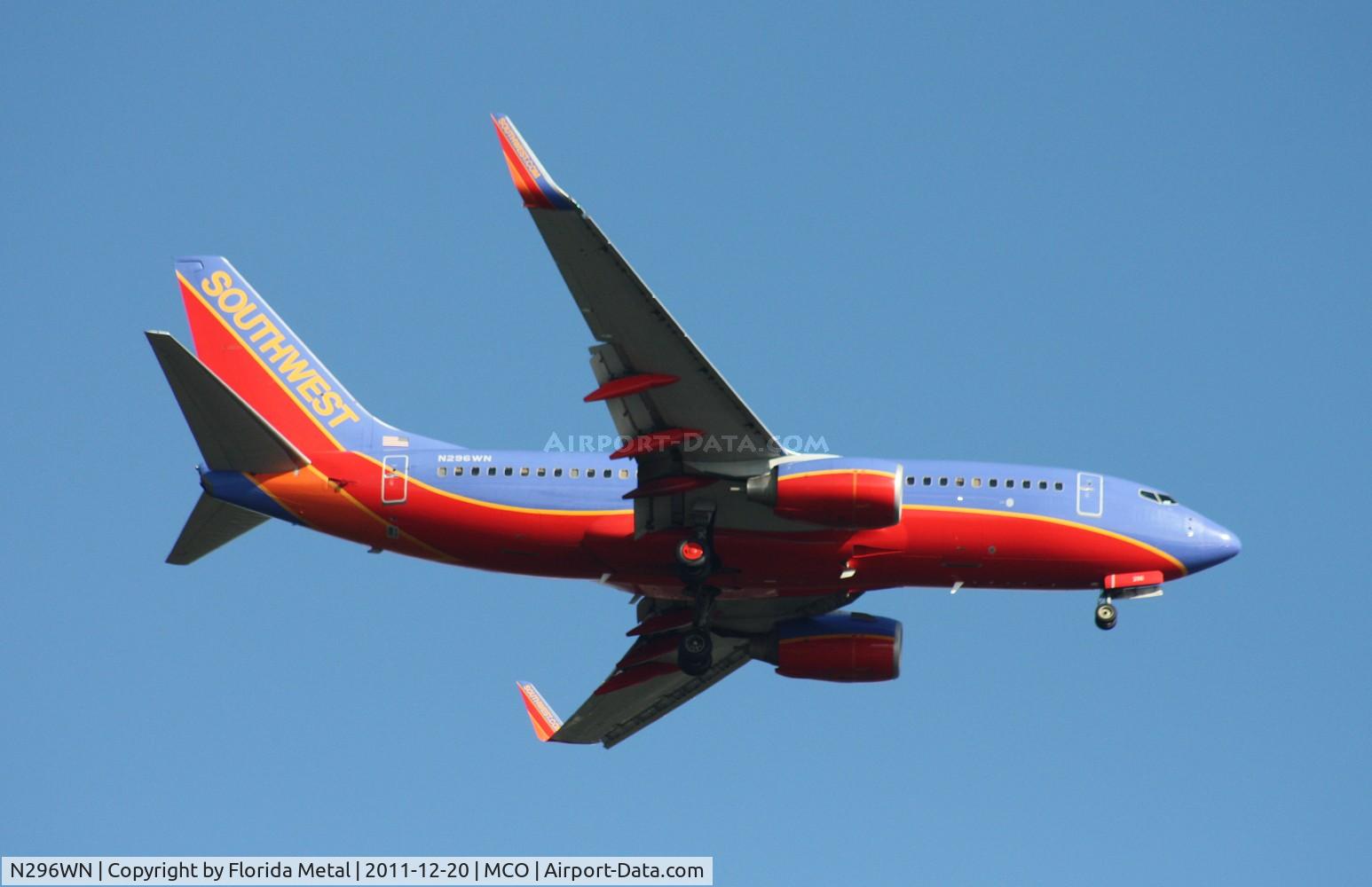 N296WN, 2007 Boeing 737-7H4 C/N 36613, Southwest 737-700