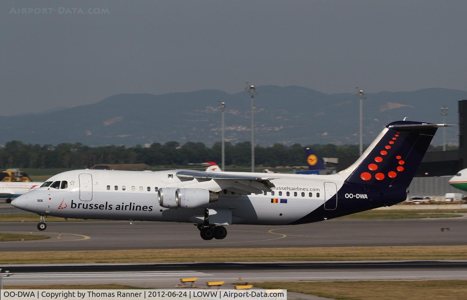 OO-DWA, 1997 British Aerospace Avro 146-RJ100 C/N E3308, Brussels Airlines Avro RJ100