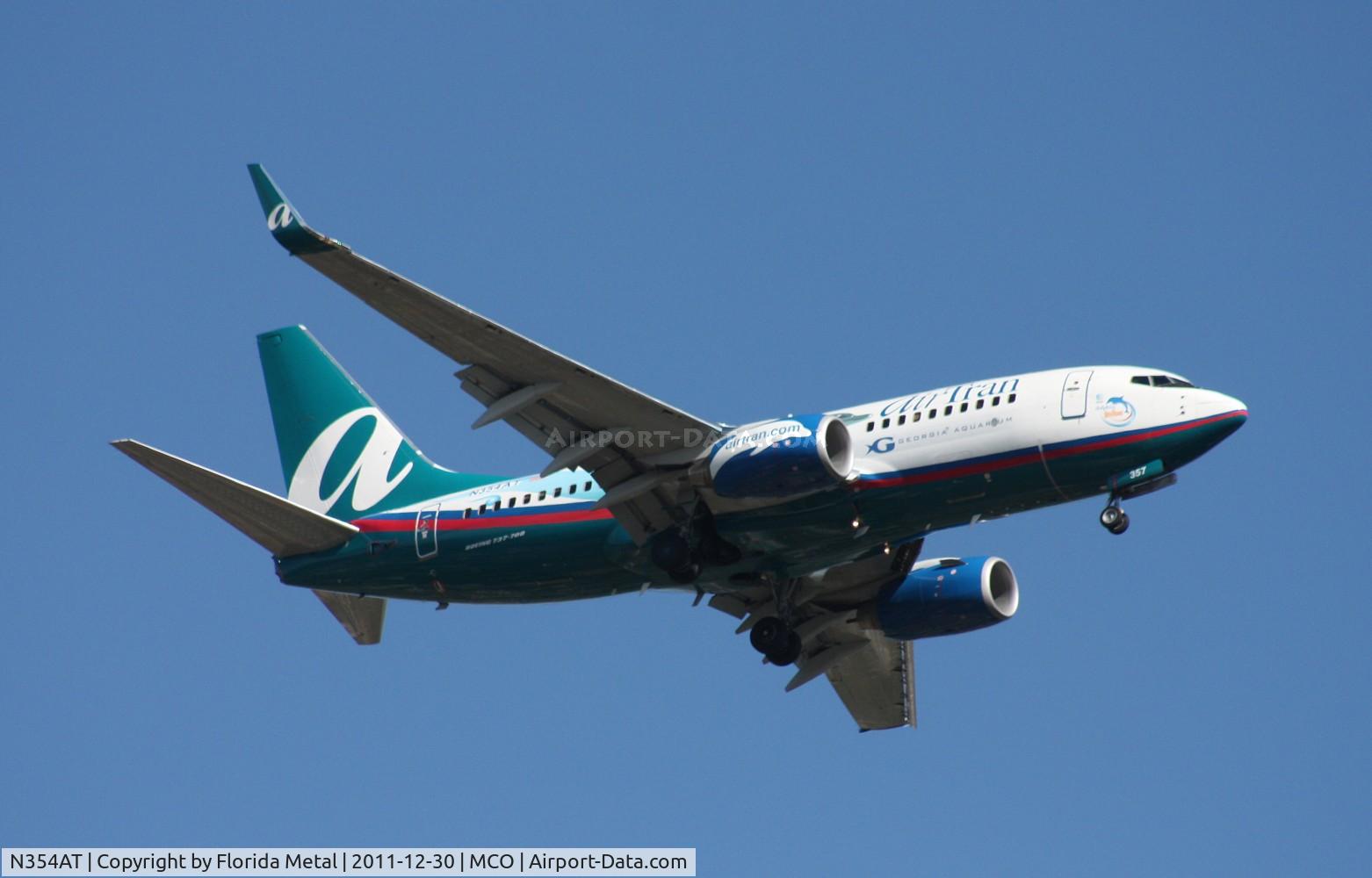 N354AT, 2009 Boeing 737-7BD C/N 36725, Air Tran Georgia Aquarium 737