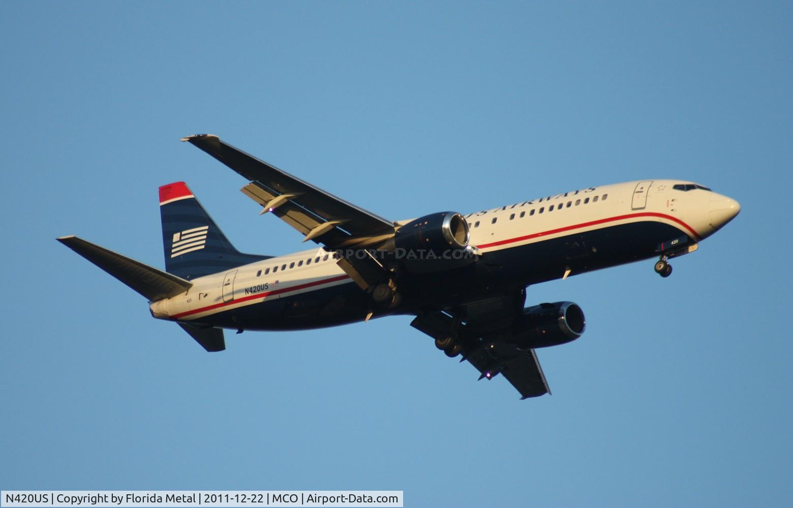 N420US, 1989 Boeing 737-401 C/N 23987, US Airways 737