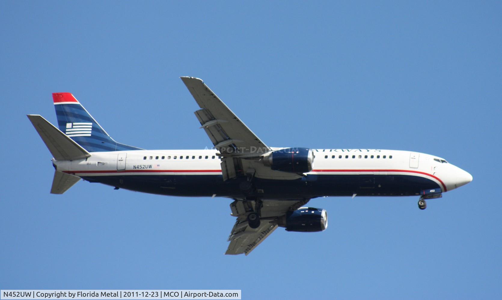 N452UW, 1991 Boeing 737-4B7 C/N 24979, US Airways 737-400