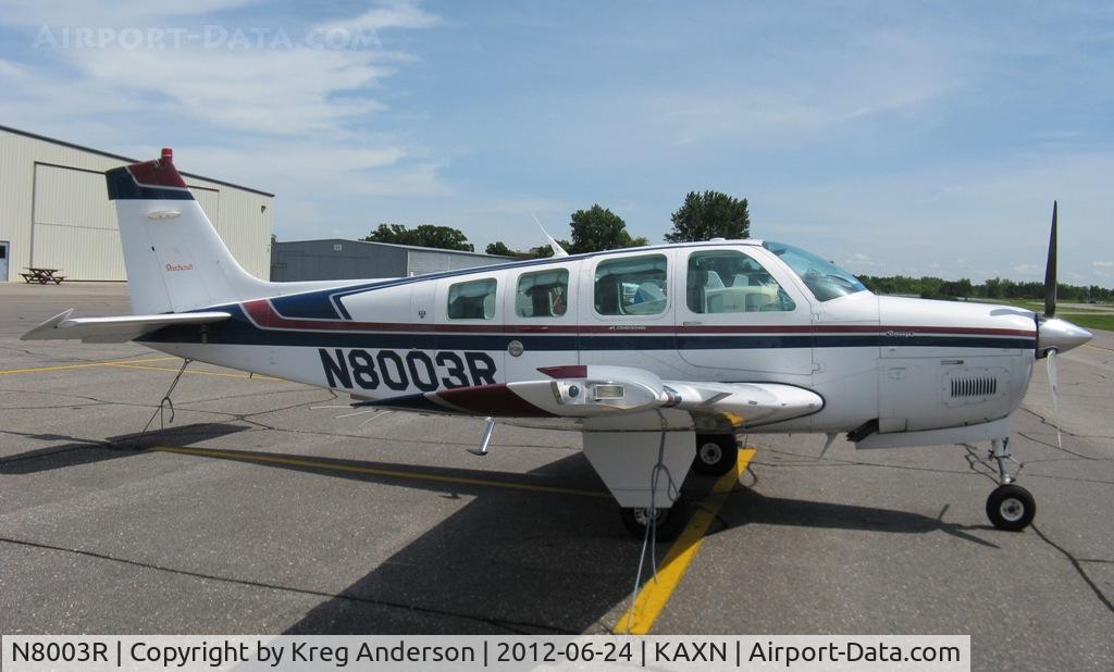N8003R, 1990 Beech A36 Bonanza 36 C/N E-2558, Beech A36 Bonanza on the line.