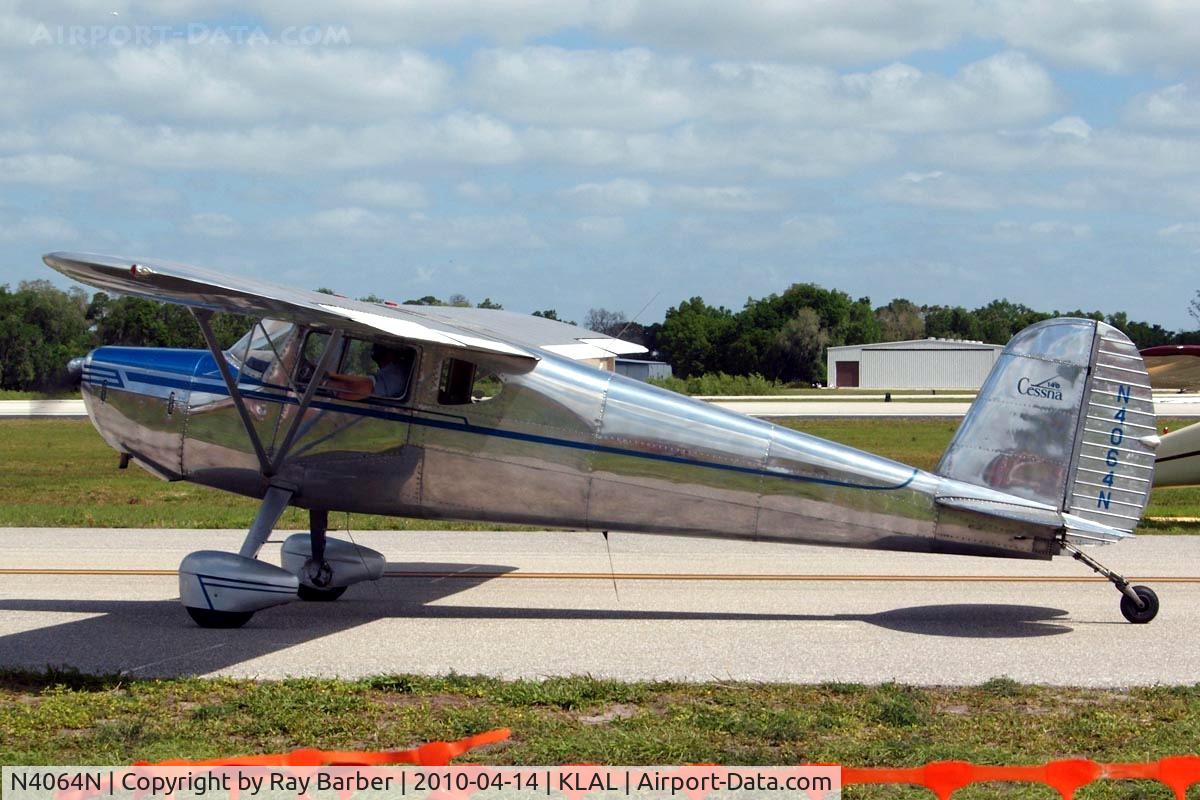 N4064N, Cessna 140 C/N 13512, Seen taxiing in.