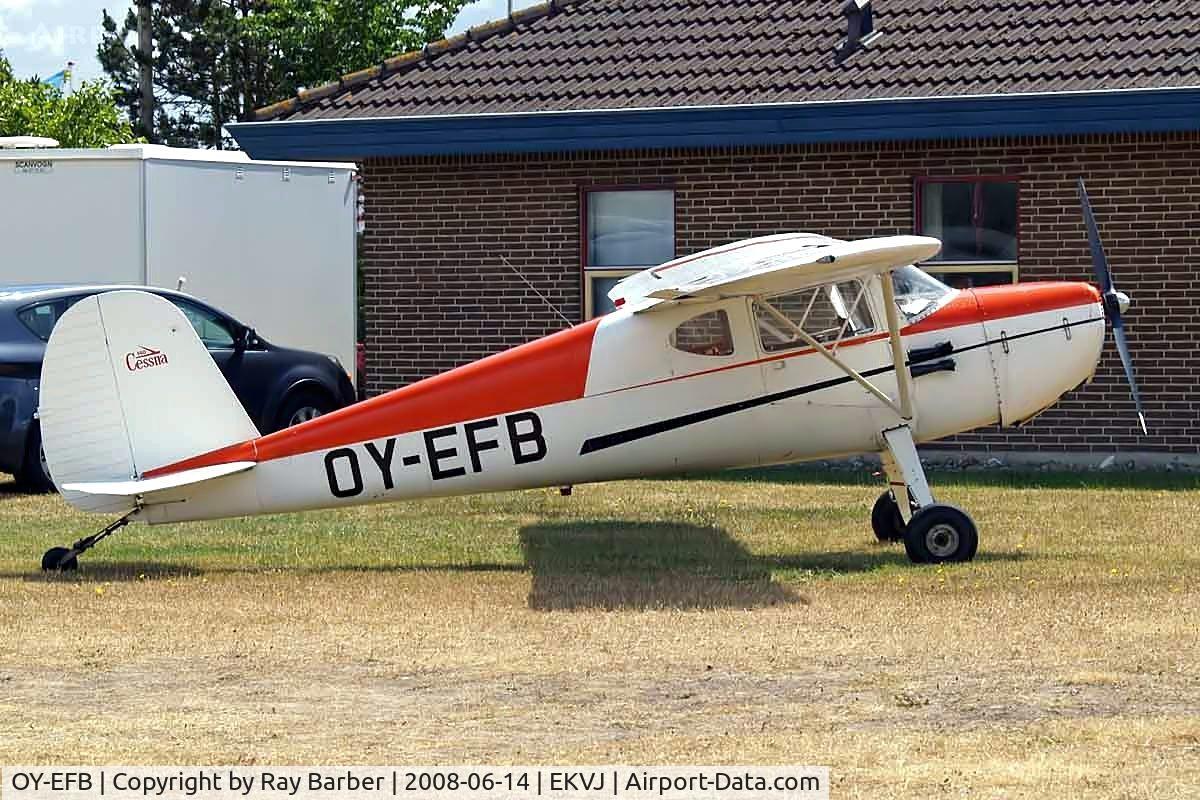 OY-EFB, 1946 Cessna 140 C/N 9203, Displayed here.