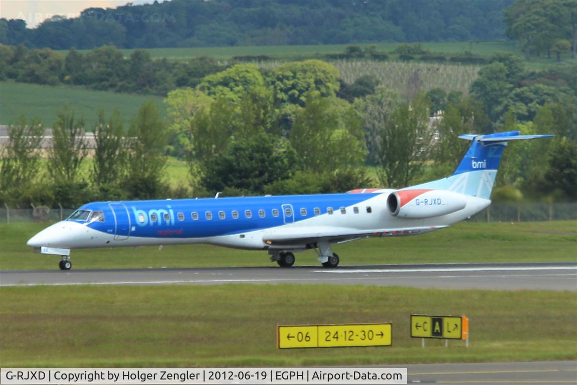 G-RJXD, 2000 Embraer EMB-145EP (ERJ-145EP) C/N 145207, A child of Lufthansa´s poor daughter is leaving EDI....