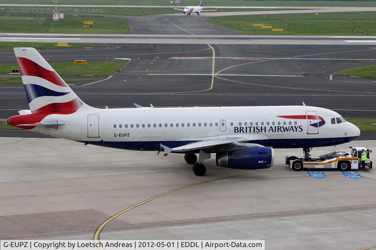 G-EUPZ, 2001 Airbus A319-131 C/N 1510, BAW943 Dusseldorf to London, Heathrow (LHR)