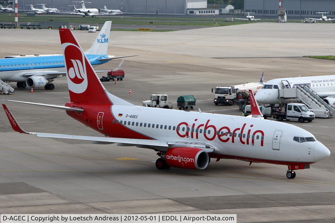 D-AGEC, 2009 Boeing 737-76J C/N 36118, BER8408 Dusseldorf to Milan, Malpensa (MXP)
